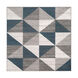 Chalfont 78.74 X 78.74 inch Light Gray/White/Charcoal/Blue Machine Woven Rug, Square