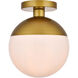 Oyster Bay 1 Light 10 inch Brass Flush Mount Ceiling Light