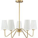 Lumenfold Five-Cone ChandelierLumenfold 5 Light 25.75 inch Natural Brass Chandelier Ceiling Light
