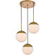 Oyster Bay 3 Light 18 inch Brass Pendant Ceiling Light