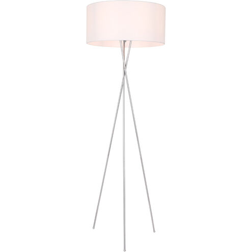 Moreau 66 inch 60 watt Silver Floor lamp Portable Light