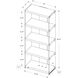 Doylestown Grey and Clear Bookcase