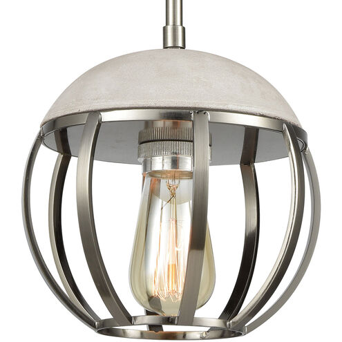 Plumstead 1 Light 8 inch Silver with Gray Mini Pendant Ceiling Light