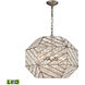 Catawissa LED 20 inch Weathered Zinc Chandelier Ceiling Light