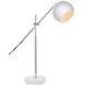 Sayre 20 inch 40 watt Chrome with White Marble Table lamp Portable Light