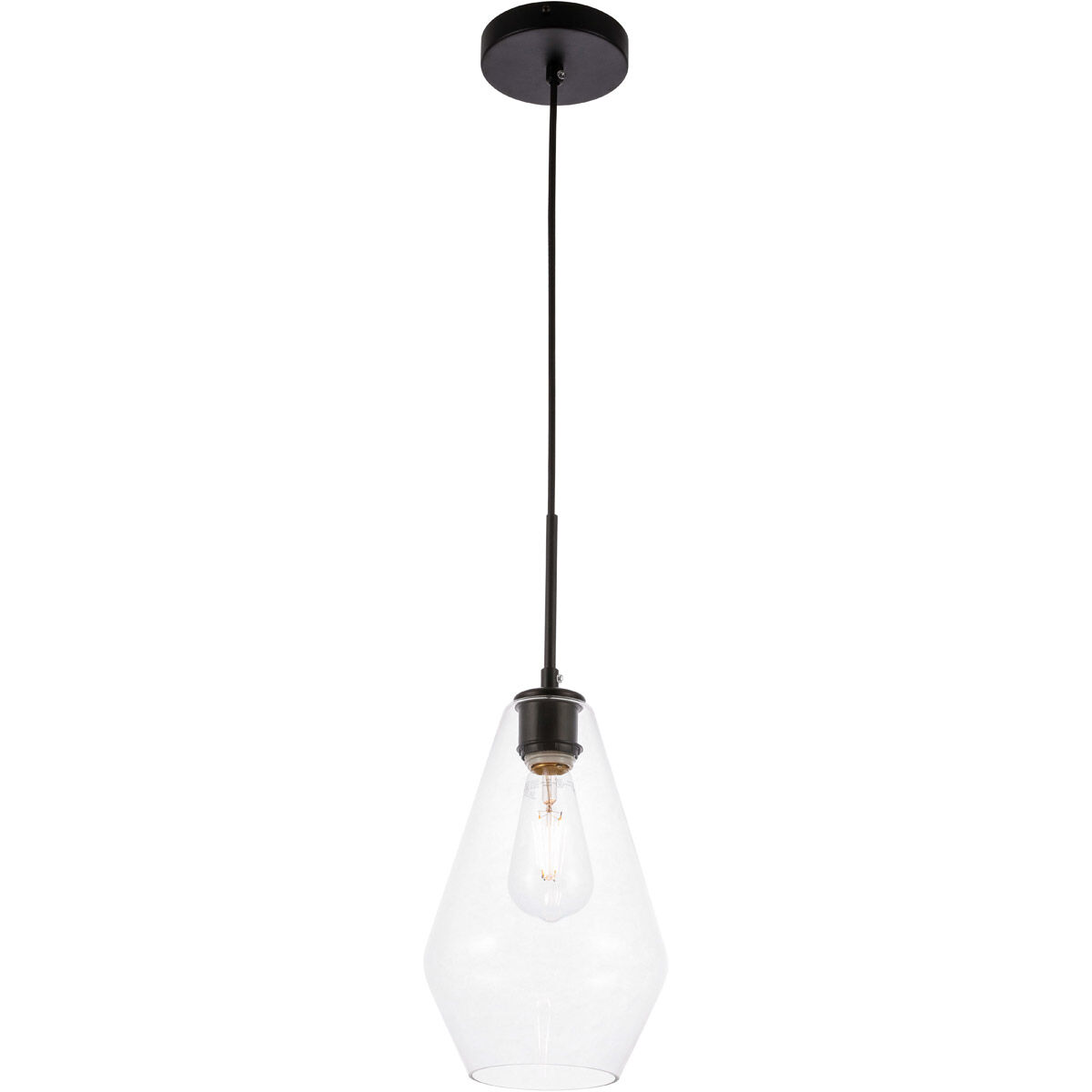 Rochester 1 Light 7 inch Black Pendant Ceiling Light