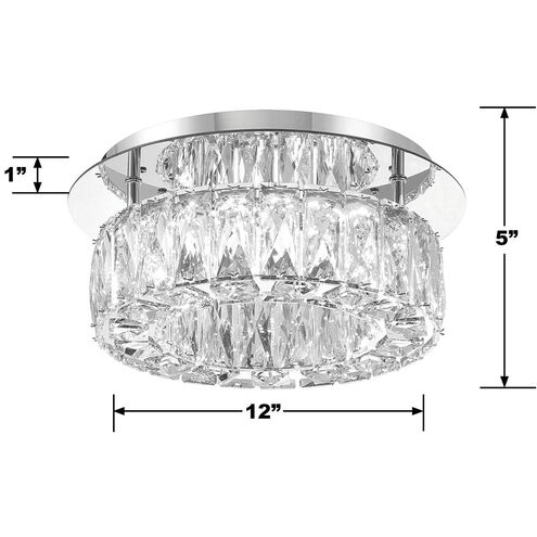 Dickinson 1 Light 12 inch Chrome Flush Ceiling Light