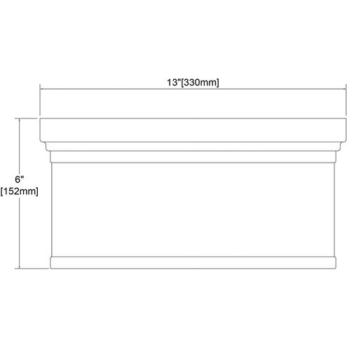Mifflin 2 Light 13 inch Aged Silver Flush Mount Ceiling Light