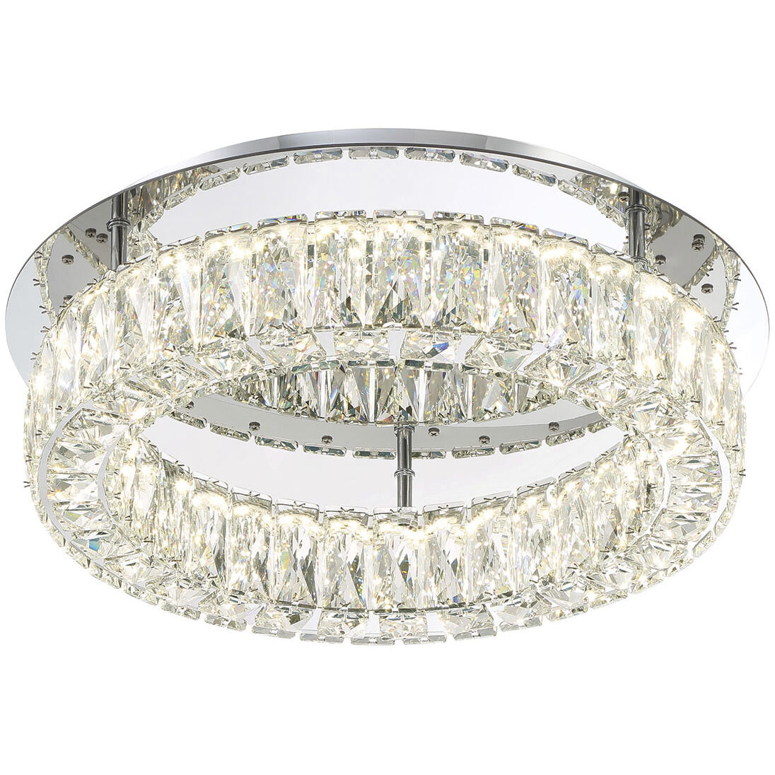 Dickinson 1 Light 18 inch Chrome Flush Ceiling Light