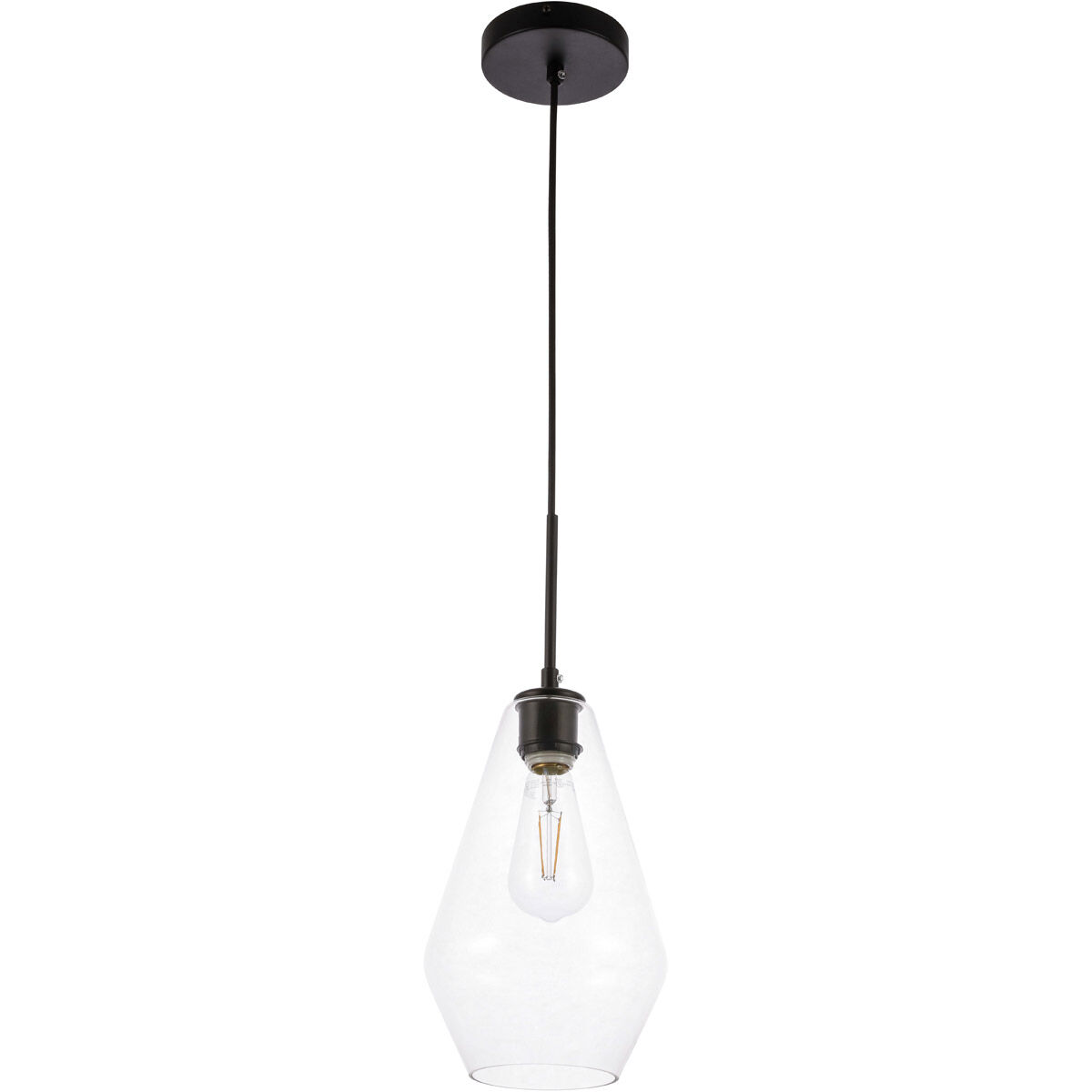 Rochester 1 Light 7 inch Black Pendant Ceiling Light
