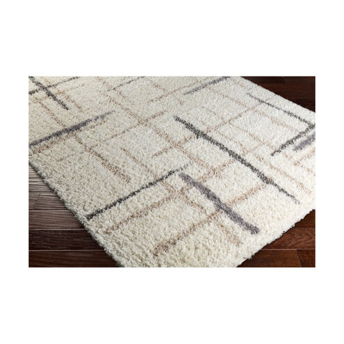 Suffern 87 X 63 inch White/Cream/Light Gray/Medium Gray/Dark Brown Rugs, Polyester and Polypropylene