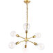 Charleston 6 Light 16 inch Brass Pendant Ceiling Light