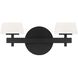Harleigh 2 Light 15.75 inch Black Bathroom Vanity Wall Light