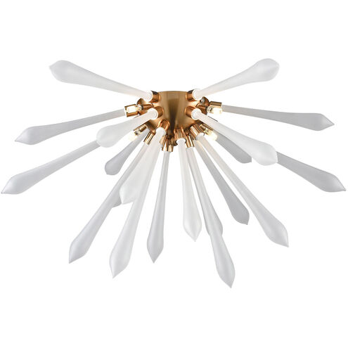 Chazy LED 24 inch Aged Brass Flush Mount Ceiling Light