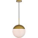 Oyster Bay 1 Light 12 inch Brass Pendant Ceiling Light