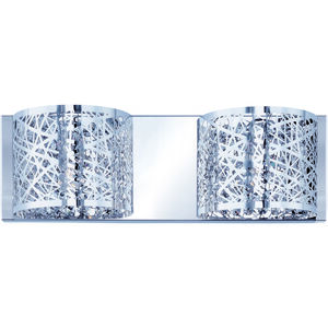 Troy 2 Light 15.75 inch Polished Chrome Bath Vanity Light Wall Light