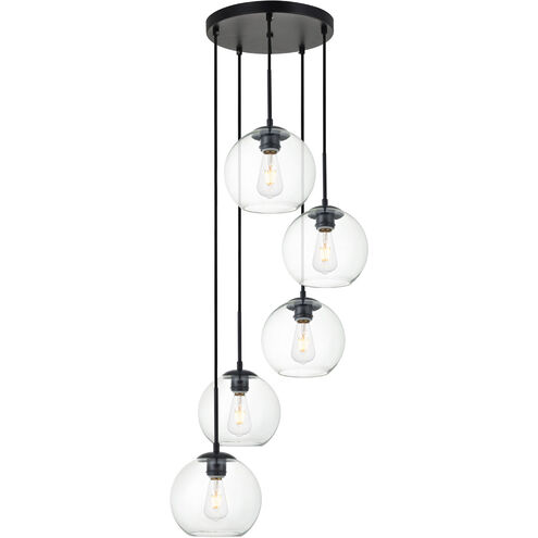 Huntington 5 Light 18 inch Black Pendant Ceiling Light