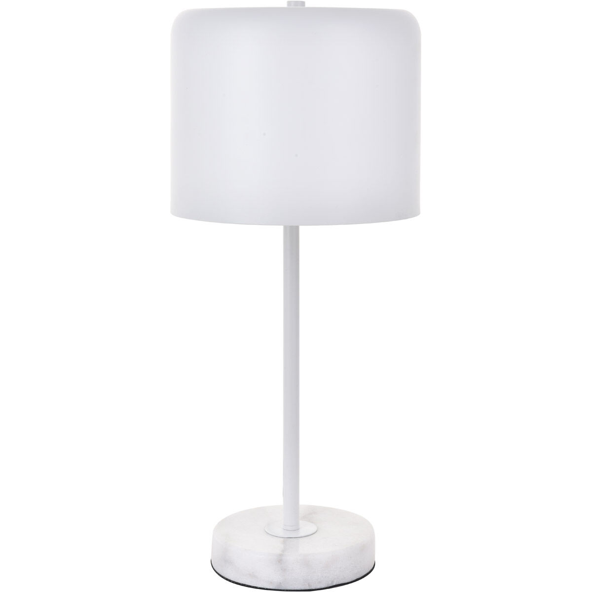 Peru 21 inch 40 watt White with White Marble Table lamp Portable Light