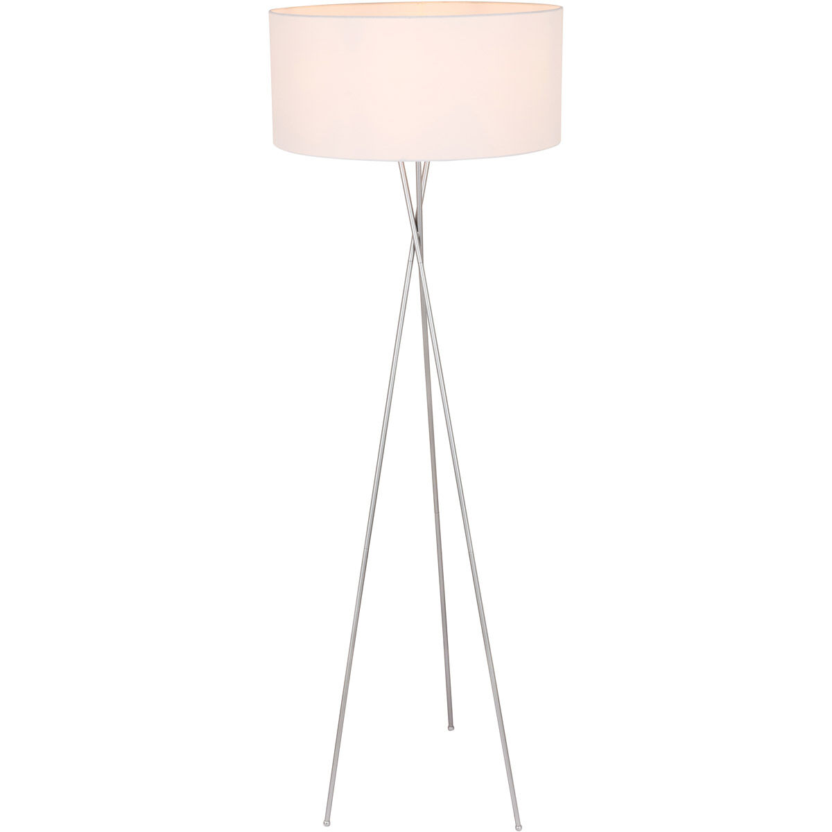 Moreau 66 inch 60 watt Silver Floor lamp Portable Light