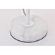 Peru 21 inch 40 watt White with White Marble Table lamp Portable Light