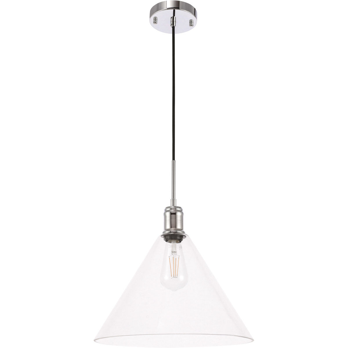 Meadville 1 Light 13.75 inch Chrome Pendant Ceiling Light