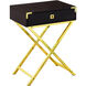 Seneca 24 X 18 inch Cappuccino and Gold Accent End Table or Night Stand
