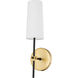 Brandywine 1 Light 5 inch Brass and Black Wall sconce Wall Light