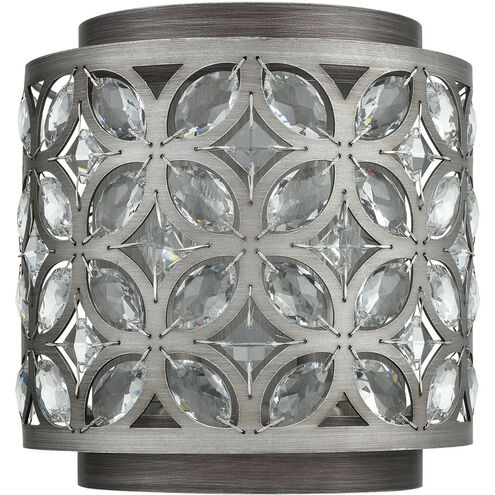 Strabane 2 Light 8 inch Weathered Zinc with Matte Silver ADA Sconce Wall Light