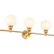 Syracuse 3 Light 28 inch Brass Wall sconce Wall Light