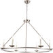 Jeannette 6 Light 36 inch Burnished Nickel Chandelier Ceiling Light