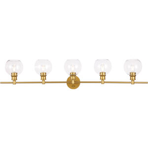 Syracuse 5 Light 47 inch Brass Wall sconce Wall Light