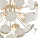 Walker 8 Light 28 inch Matte White with Silver Leaf Chandelier Ceiling Light