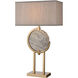 Pleasant 32 inch 150.00 watt Gray Marble with Cafe Bronze Table Lamp Portable Light