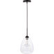 Menallen 1 Light 8 inch Black Pendant Ceiling Light