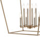 Rapho 8 Light 24 inch Light Wood with Satin Nickel Chandelier Ceiling Light