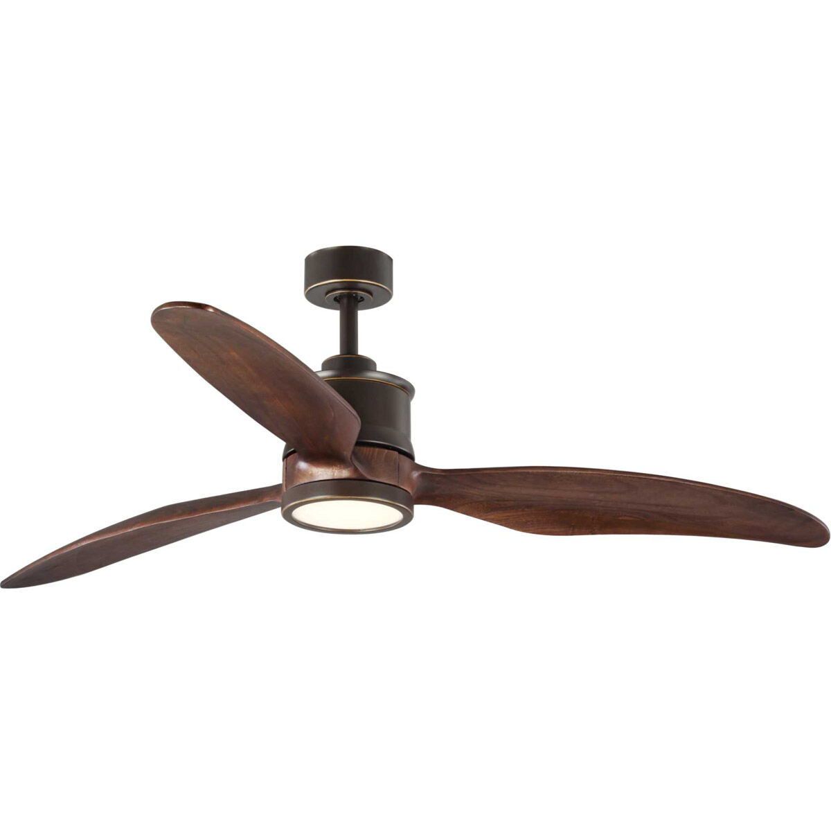 Fulton 60 inch Oil Rubbed Bronze with Walnut Blades Ceiling Fan, Progress LED
