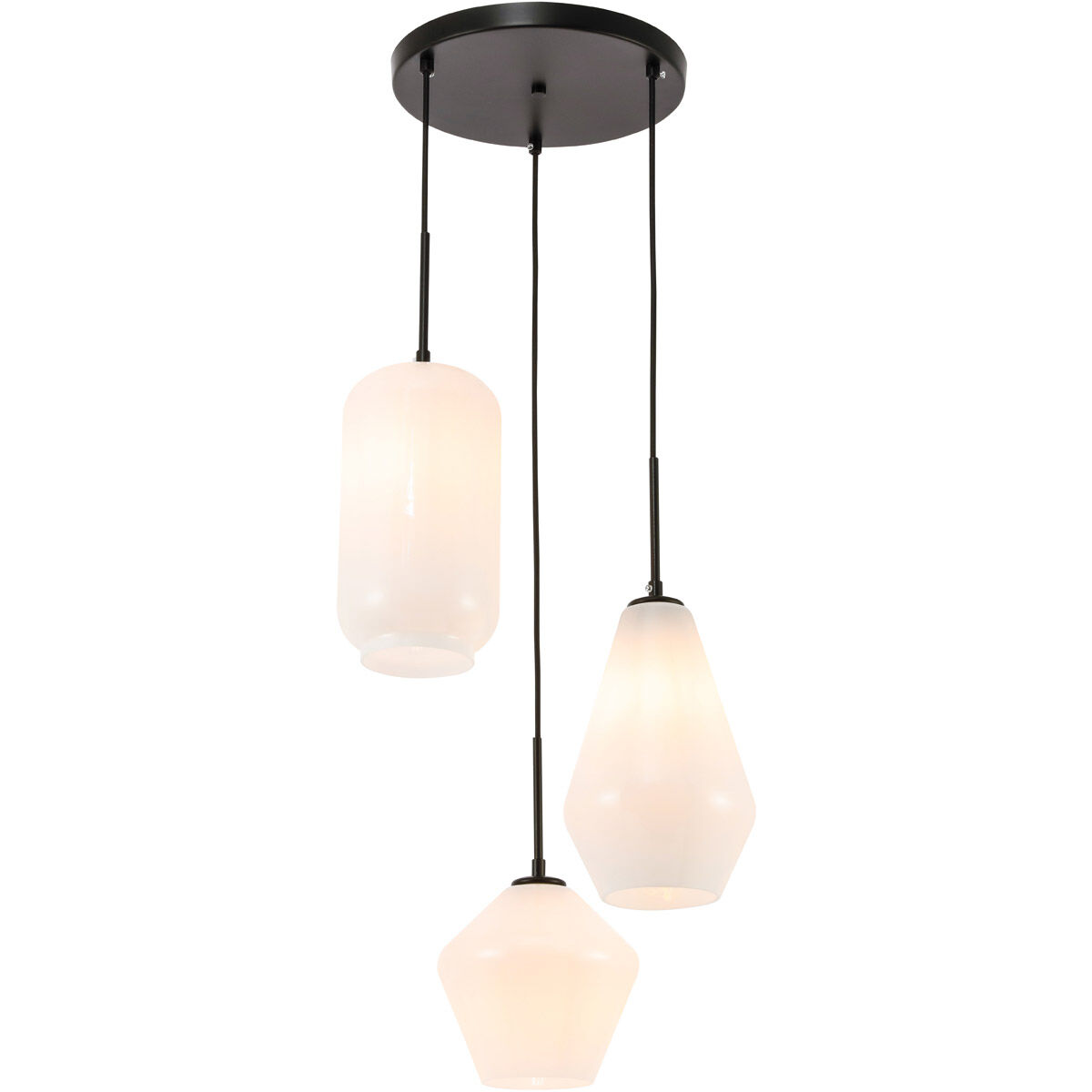 Rochester 3 Light 17 inch Black Pendant Ceiling Light