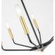 Geneseo 6 Light 22 inch Black and Brass Pendant Ceiling Light