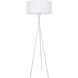 Moreau 66 inch 60 watt Silver Floor lamp Portable Light