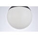 Oyster Bay 1 Light 8 inch Black Flush Mount Ceiling Light