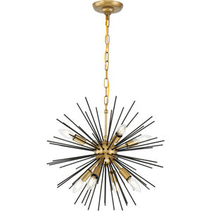 Esopus 8 Light 20 inch Brass and Black Pendant Ceiling Light