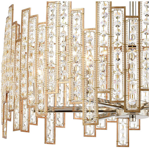 Swissvale 6 Light 24 inch Matte Gold with Polished Chrome Chandelier Ceiling Light