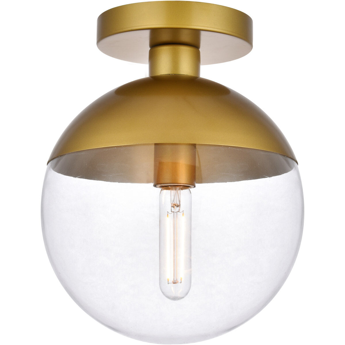 Oyster Bay 1 Light 12 inch Brass Flush Mount Ceiling Light