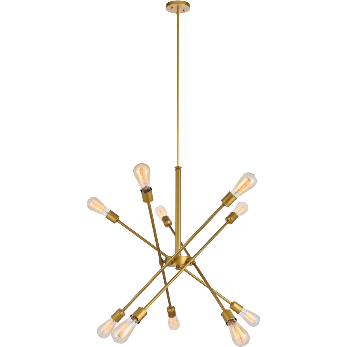 Newtown 10 Light 27 inch Brass Pendant Ceiling Light