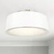 Stevens 3 Light 18 inch Polished Nickel Semi Flush Ceiling Light