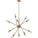 Ogden 10 Light 33 inch Satin Brass Chandelier Ceiling Light