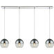 Kingsbury 4 Light 46 inch Polished Chrome Mini Pendant Ceiling Light, Linear