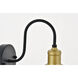 Aspinwall 1 Light 6 inch Brass and Black Wall Sconce Wall Light