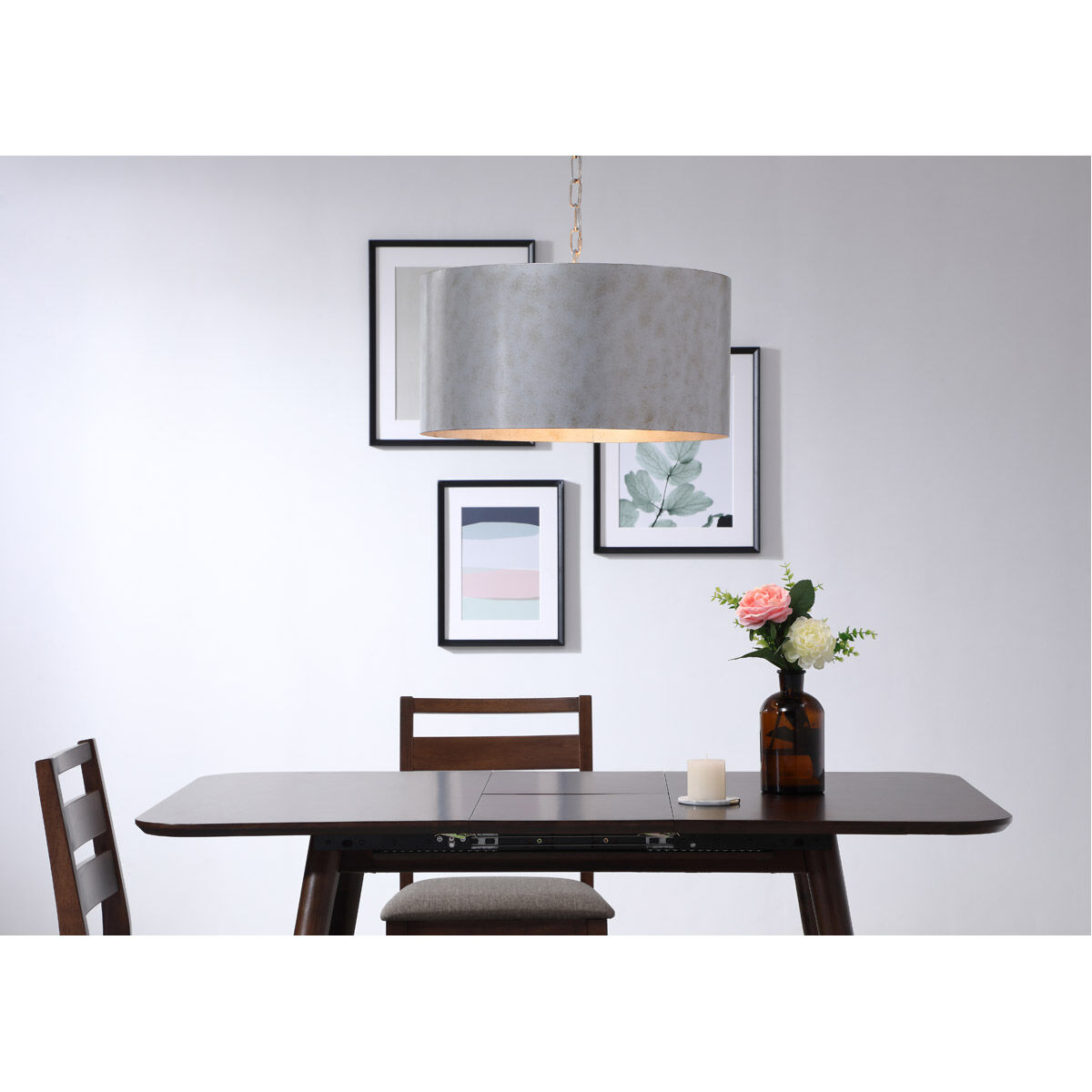 Ancram 3 Light 20 inch Vintage Silver Pendant Ceiling Light