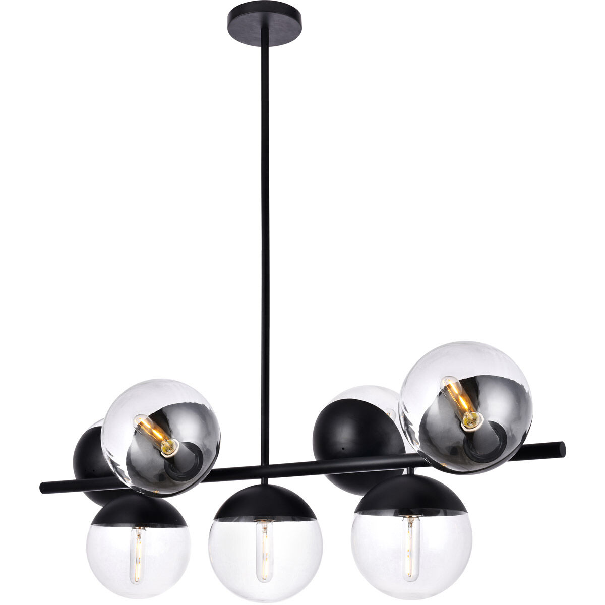 Oyster Bay 7 Light 18 inch Black Pendant Ceiling Light